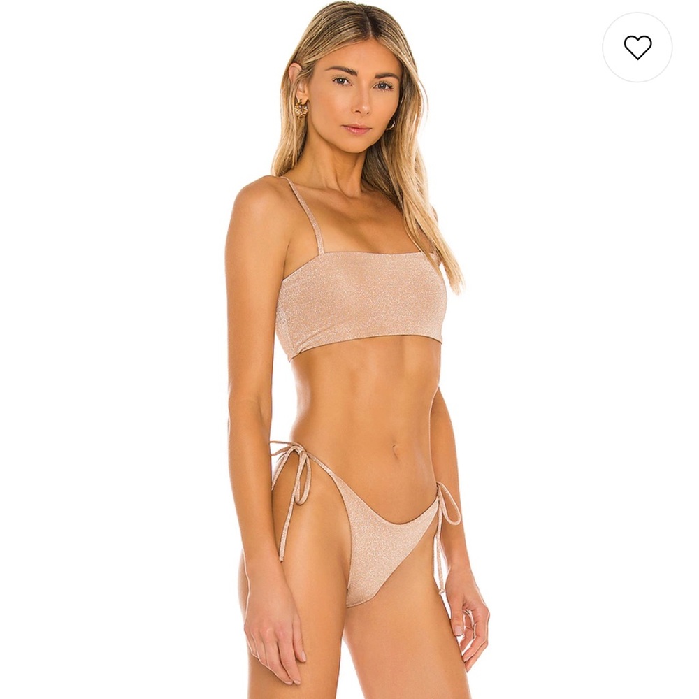 L*SPACE ✨ Shimmer Champagne Bikini Set